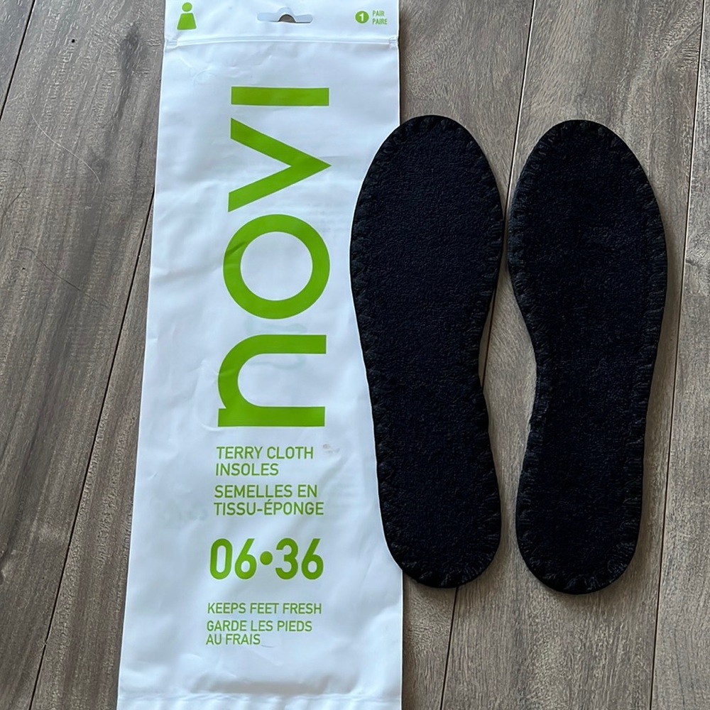 Novi Terry Cloth Insoles ladies size 6